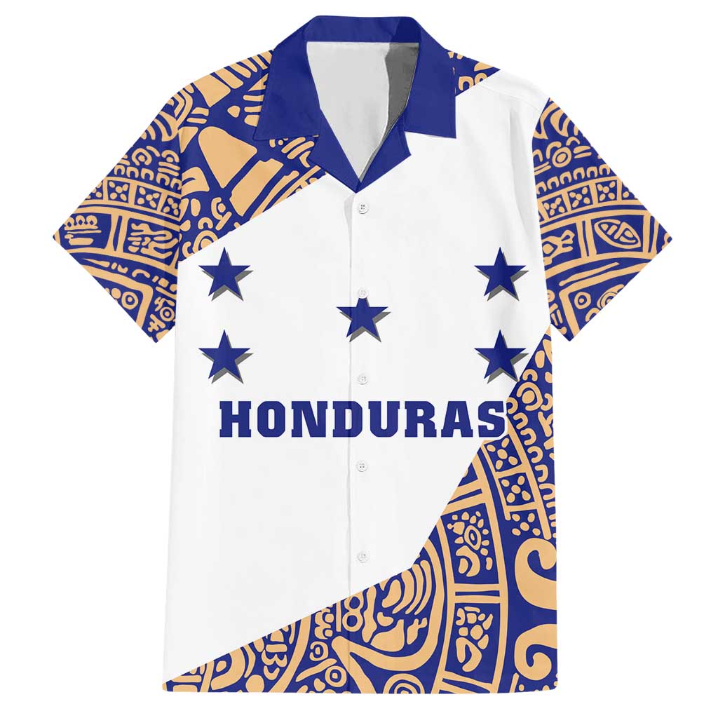 Honduras Hawaiian Shirt National Emblem Blended with Traditional Patterns - Cultural Heritage Design