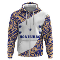 Honduras Hoodie National Emblem Blended with Traditional Patterns - Cultural Heritage Design
