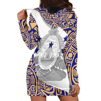 Honduras Hoodie Dress National Emblem Blended with Traditional Patterns - Cultural Heritage Design
