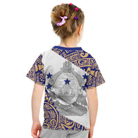 Honduras Kid T Shirt National Emblem Blended with Traditional Patterns - Cultural Heritage Design