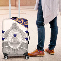 Honduras Luggage Cover National Emblem Blended with Traditional Patterns - Cultural Heritage Design