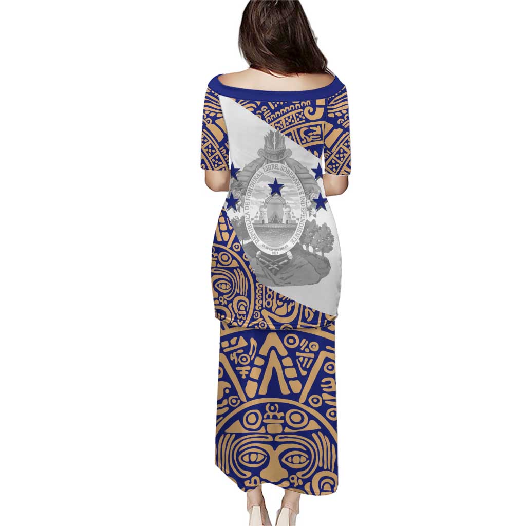 Honduras Puletasi National Emblem Blended with Traditional Patterns - Cultural Heritage Design