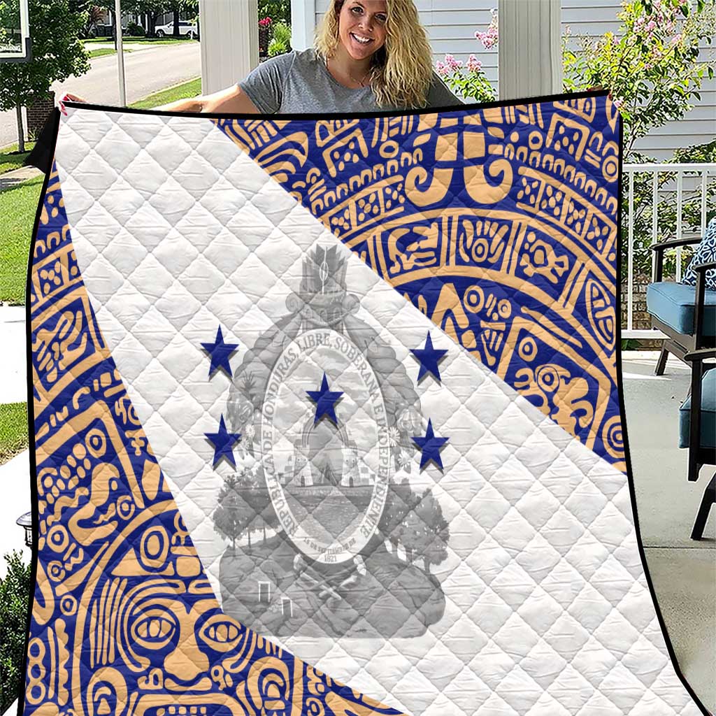 Honduras Quilt National Emblem Blended with Traditional Patterns - Cultural Heritage Design