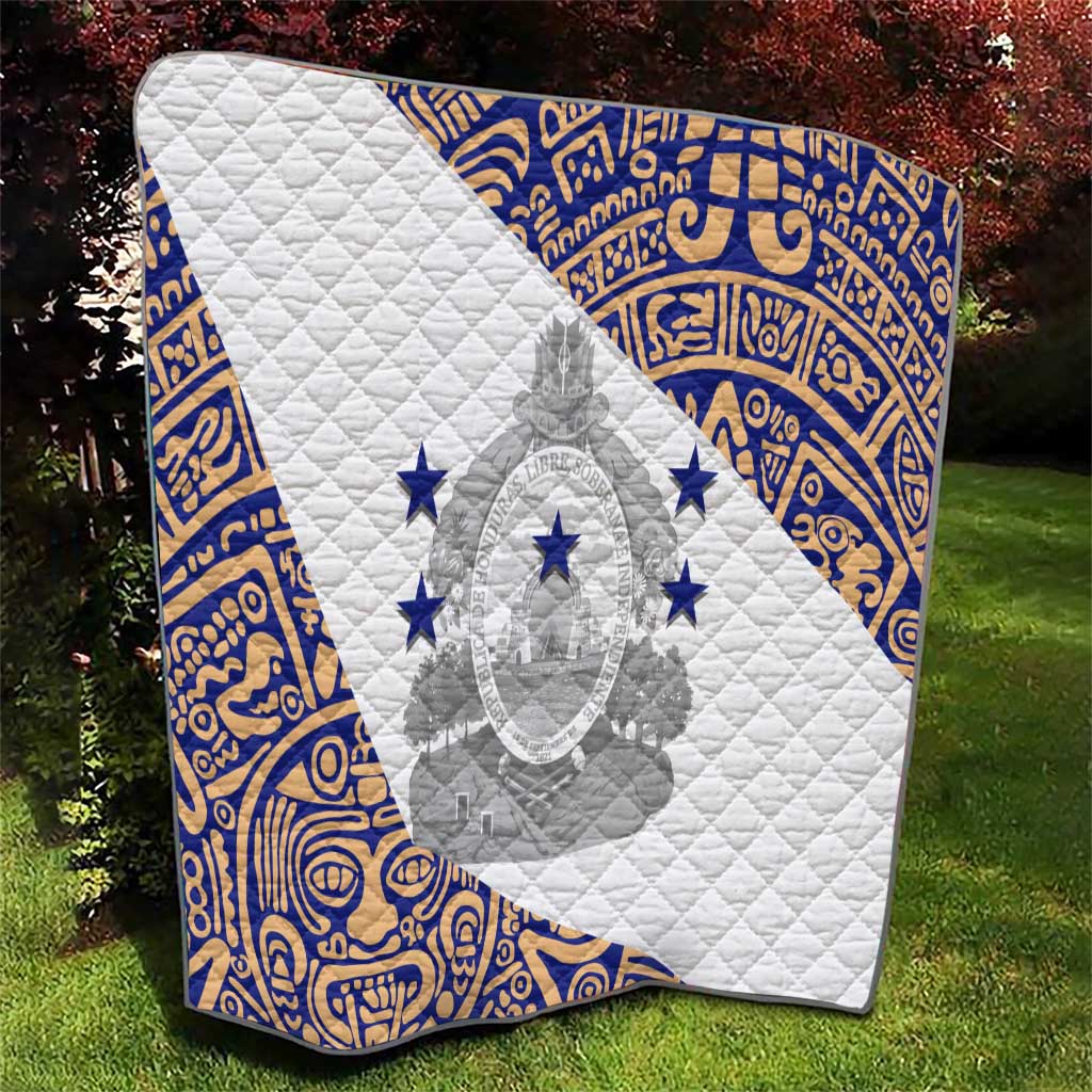 Honduras Quilt National Emblem Blended with Traditional Patterns - Cultural Heritage Design