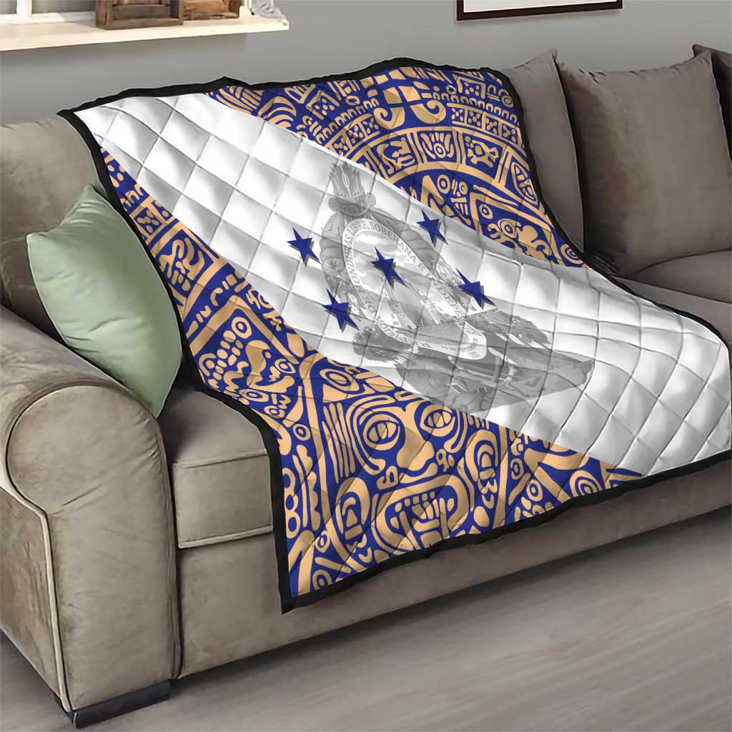 Honduras Quilt National Emblem Blended with Traditional Patterns - Cultural Heritage Design