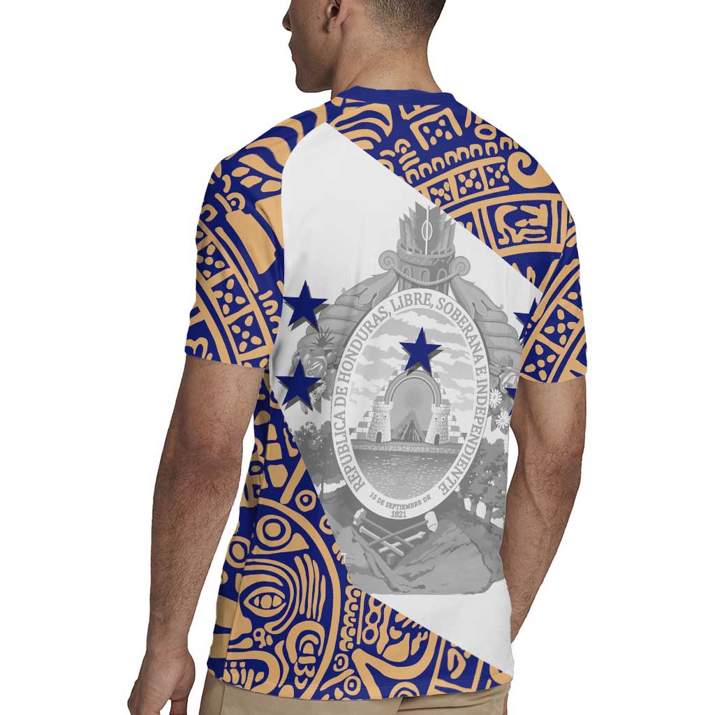 Honduras Rugby Jersey National Emblem Blended with Traditional Patterns - Cultural Heritage Design