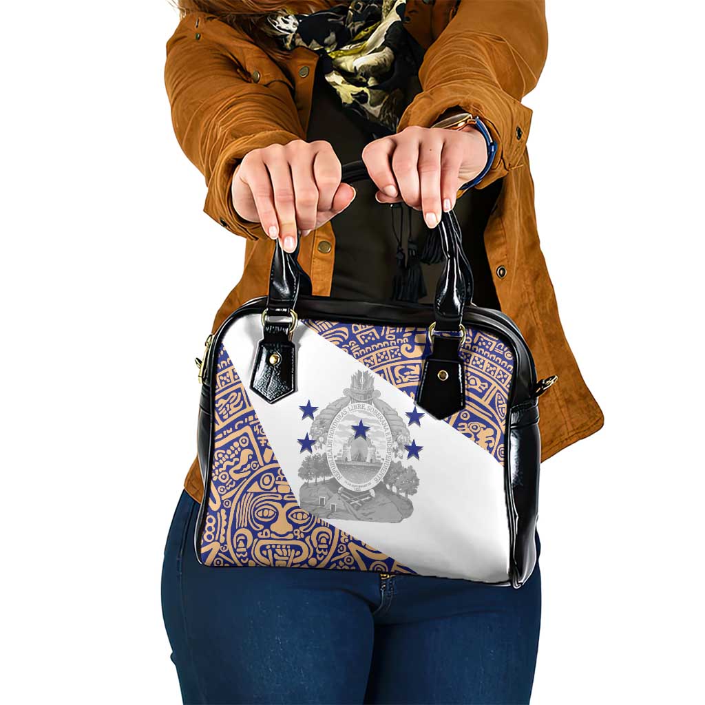 Honduras Shoulder Handbag National Emblem Blended with Traditional Patterns - Cultural Heritage Design