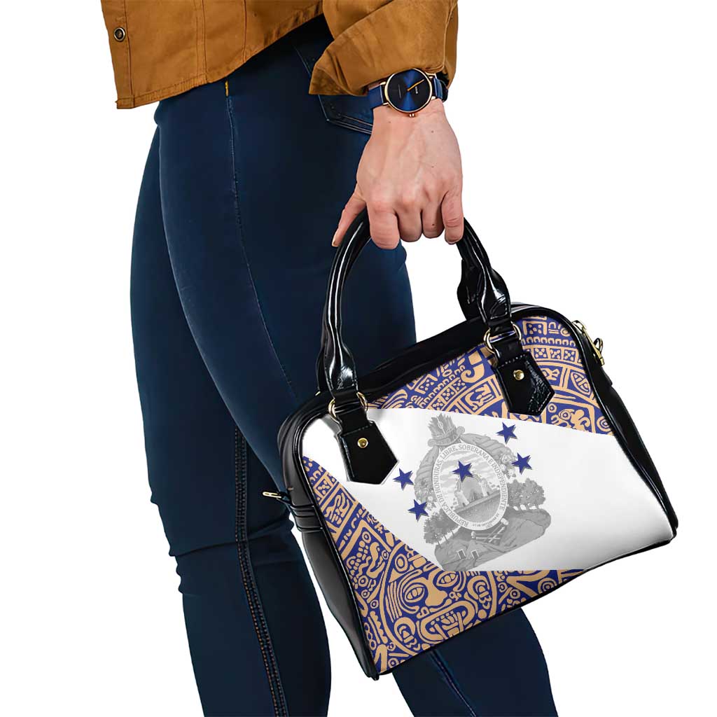 Honduras Shoulder Handbag National Emblem Blended with Traditional Patterns - Cultural Heritage Design