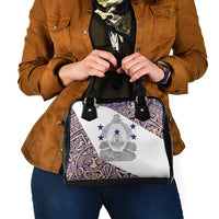 Honduras Shoulder Handbag National Emblem Blended with Traditional Patterns - Cultural Heritage Design
