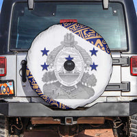 Honduras Spare Tire Cover National Emblem Blended with Traditional Patterns - Cultural Heritage Design