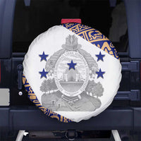 Honduras Spare Tire Cover National Emblem Blended with Traditional Patterns - Cultural Heritage Design