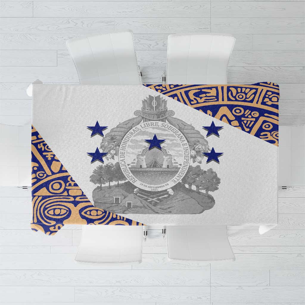 Honduras Tablecloth National Emblem Blended with Traditional Patterns - Cultural Heritage Design