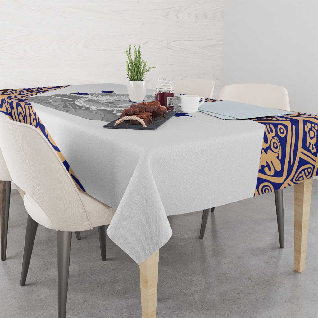 Honduras Tablecloth National Emblem Blended with Traditional Patterns - Cultural Heritage Design