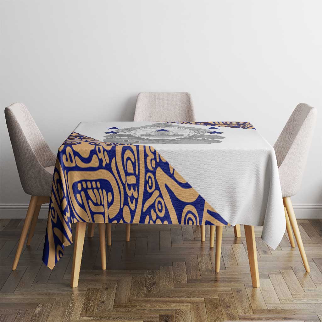 Honduras Tablecloth National Emblem Blended with Traditional Patterns - Cultural Heritage Design