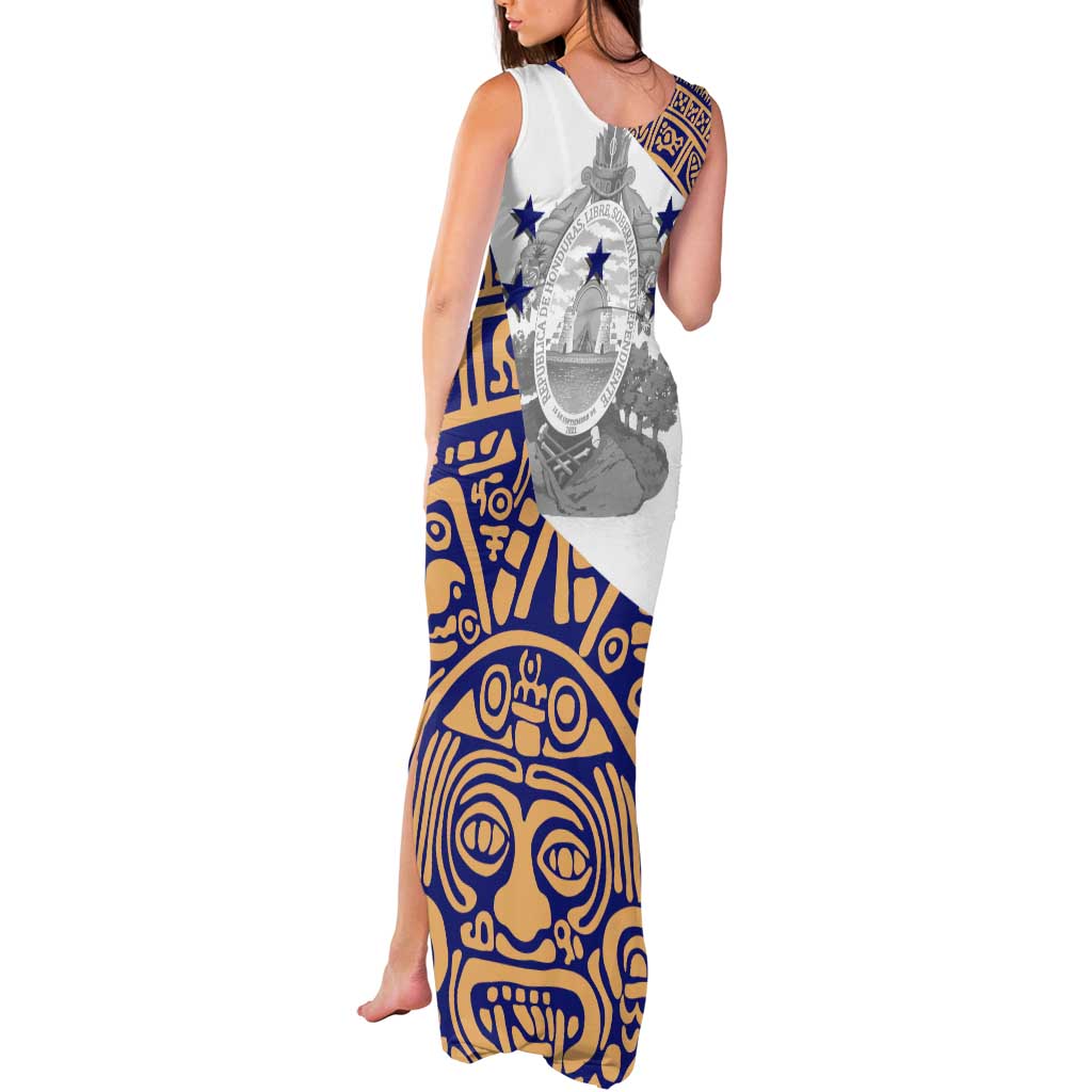 Honduras Tank Maxi Dress National Emblem Blended with Traditional Patterns - Cultural Heritage Design