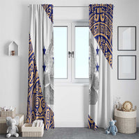 Honduras Window Curtain National Emblem Blended with Traditional Patterns - Cultural Heritage Design