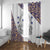 Honduras Window Curtain National Emblem Blended with Traditional Patterns - Cultural Heritage Design