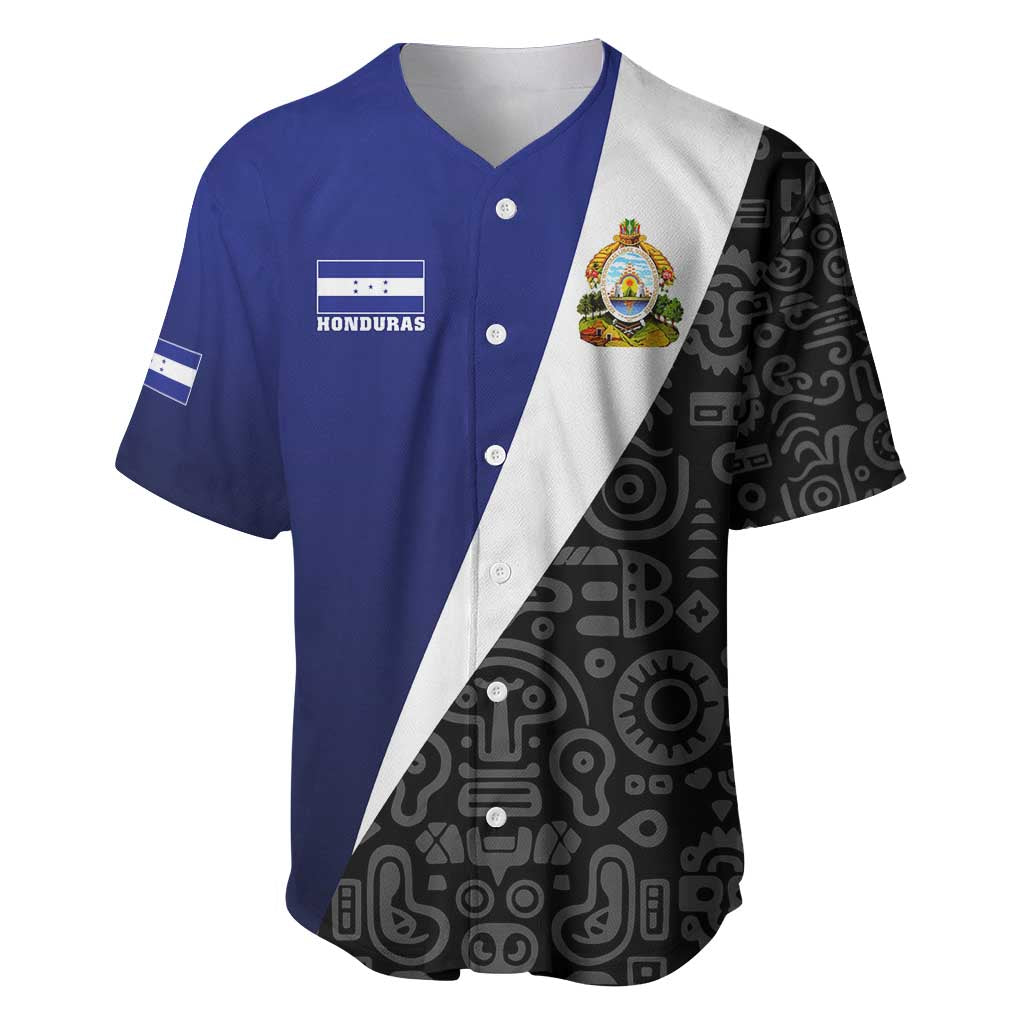 Honduras Coat of Arms Baseball Jersey Traditional Patterns & National Symbol
