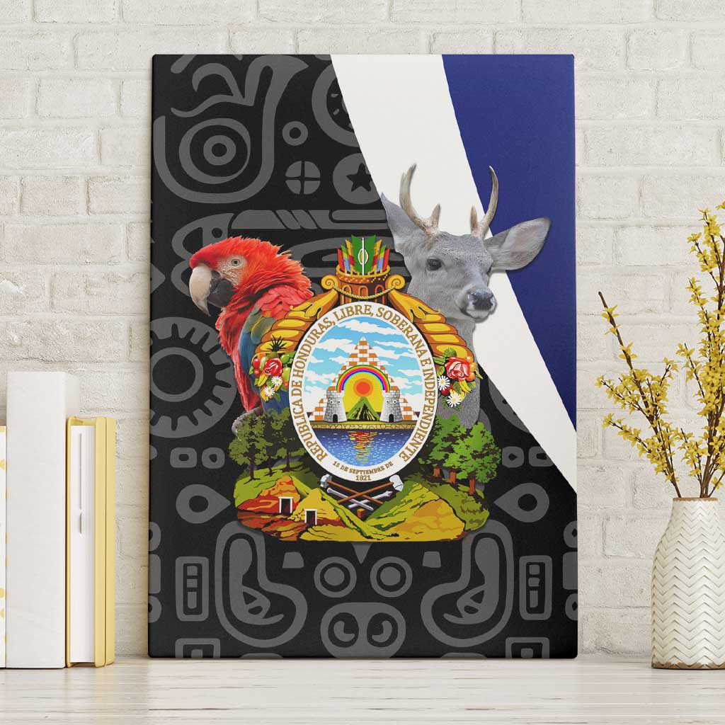 Honduras Coat of Arms Canvas Wall Art Traditional Patterns & National Symbol