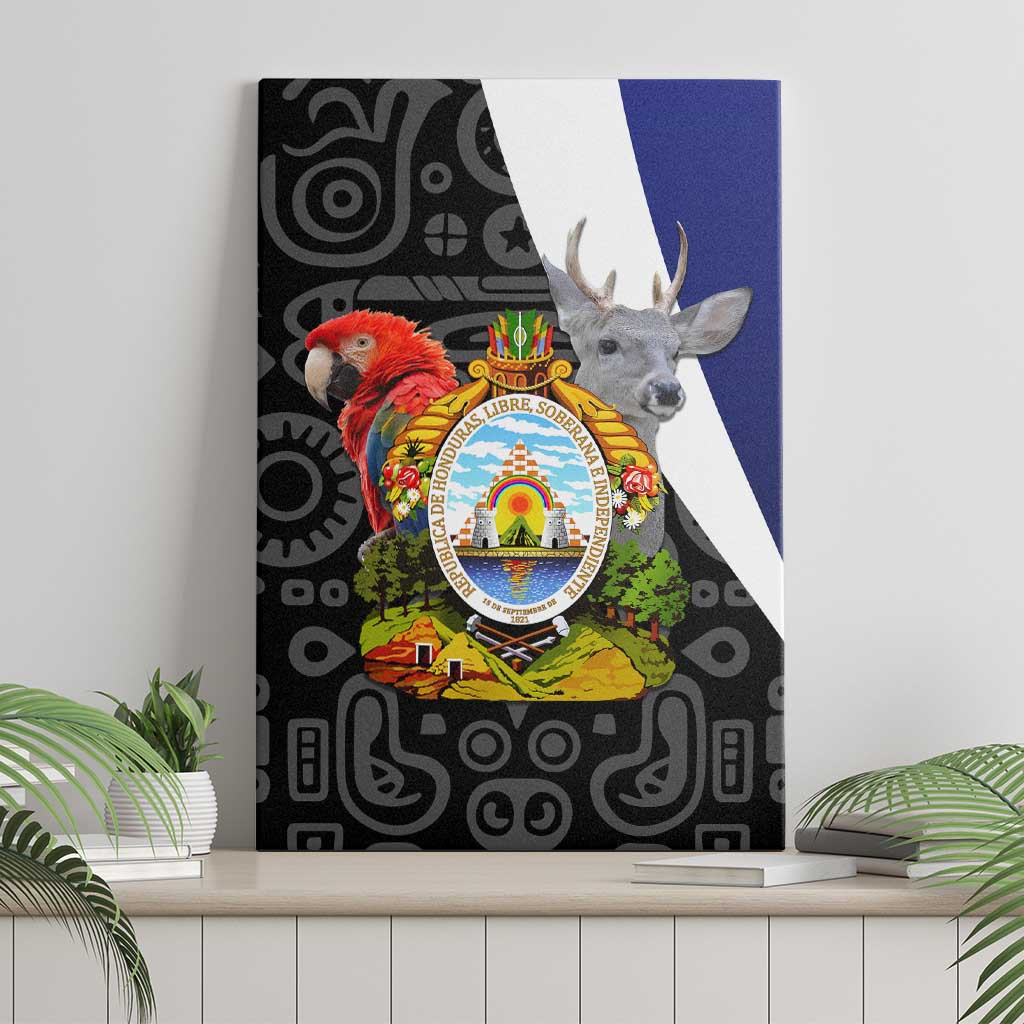 Honduras Coat of Arms Canvas Wall Art Traditional Patterns & National Symbol