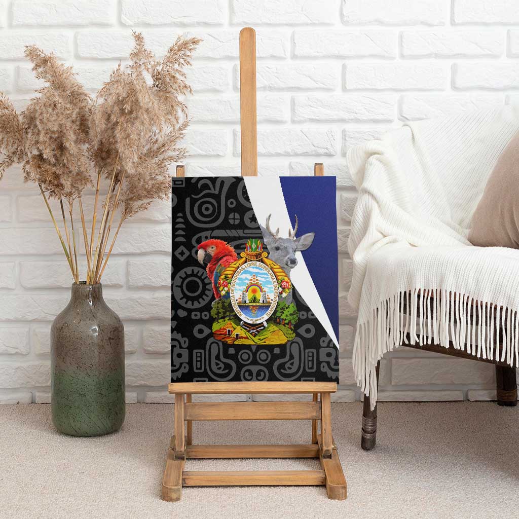Honduras Coat of Arms Canvas Wall Art Traditional Patterns & National Symbol