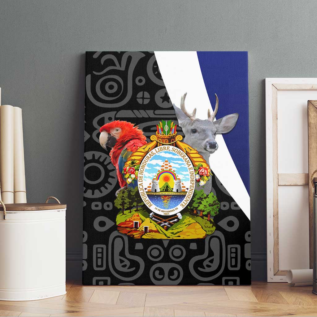 Honduras Coat of Arms Canvas Wall Art Traditional Patterns & National Symbol