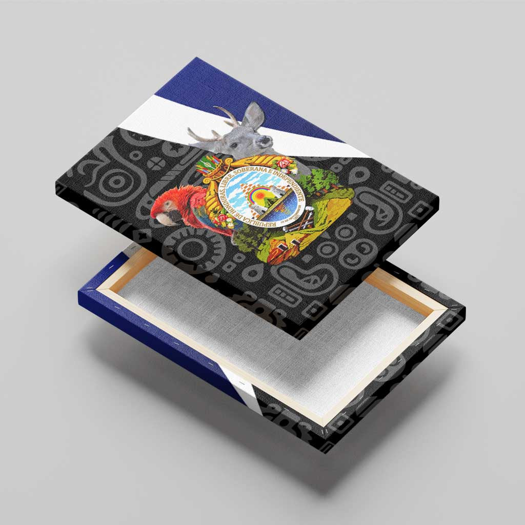 Honduras Coat of Arms Canvas Wall Art Traditional Patterns & National Symbol