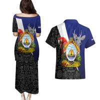 Honduras Coat of Arms Couples Matching Puletasi and Hawaiian Shirt Traditional Patterns & National Symbol