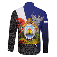 Honduras Coat of Arms Family Matching Off Shoulder Short Dress and Hawaiian Shirt Traditional Patterns & National Symbol