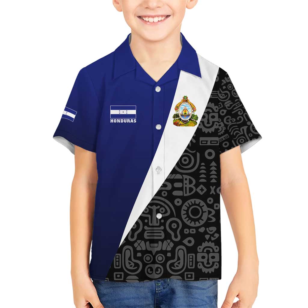 Honduras Coat of Arms Family Matching Summer Maxi Dress and Hawaiian Shirt Traditional Patterns & National Symbol