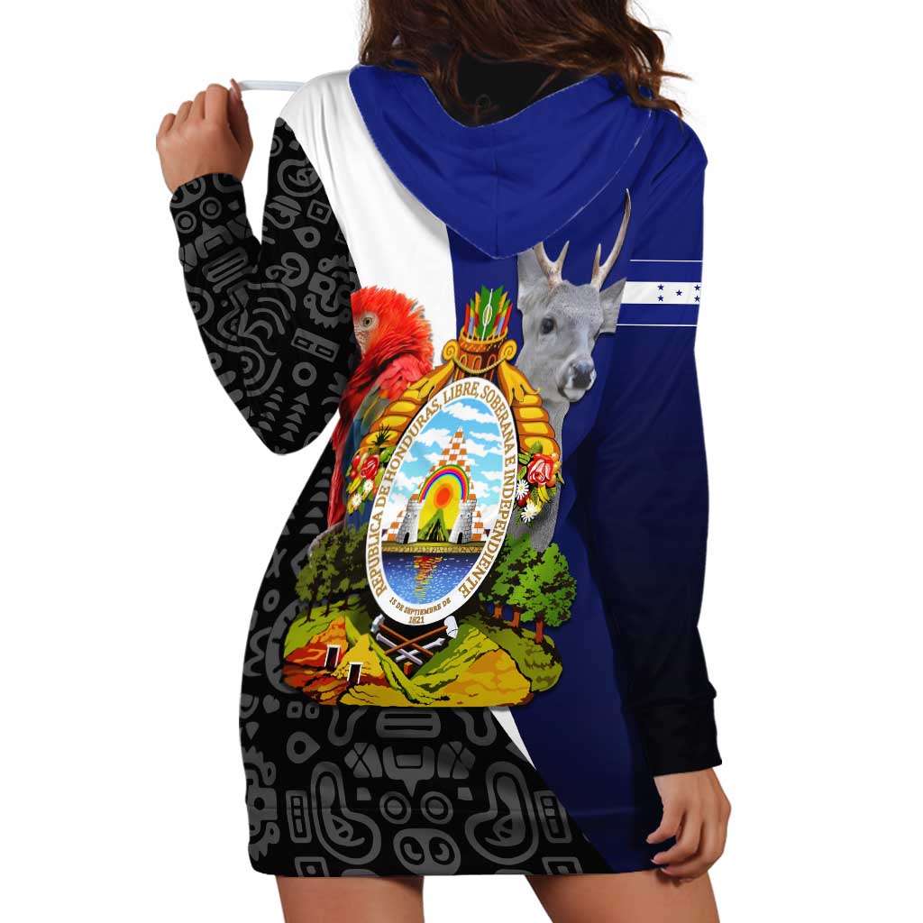 Honduras Coat of Arms Hoodie Dress Traditional Patterns & National Symbol