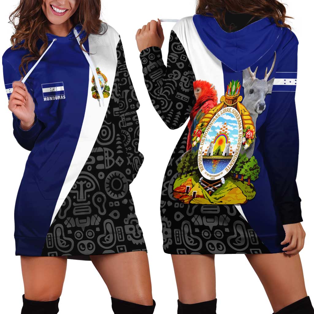Honduras Coat of Arms Hoodie Dress Traditional Patterns & National Symbol