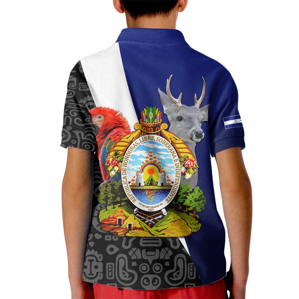 Honduras Coat of Arms Kid Polo Shirt Traditional Patterns & National Symbol