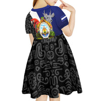 Honduras Coat of Arms Kid Short Sleeve Dress Traditional Patterns & National Symbol