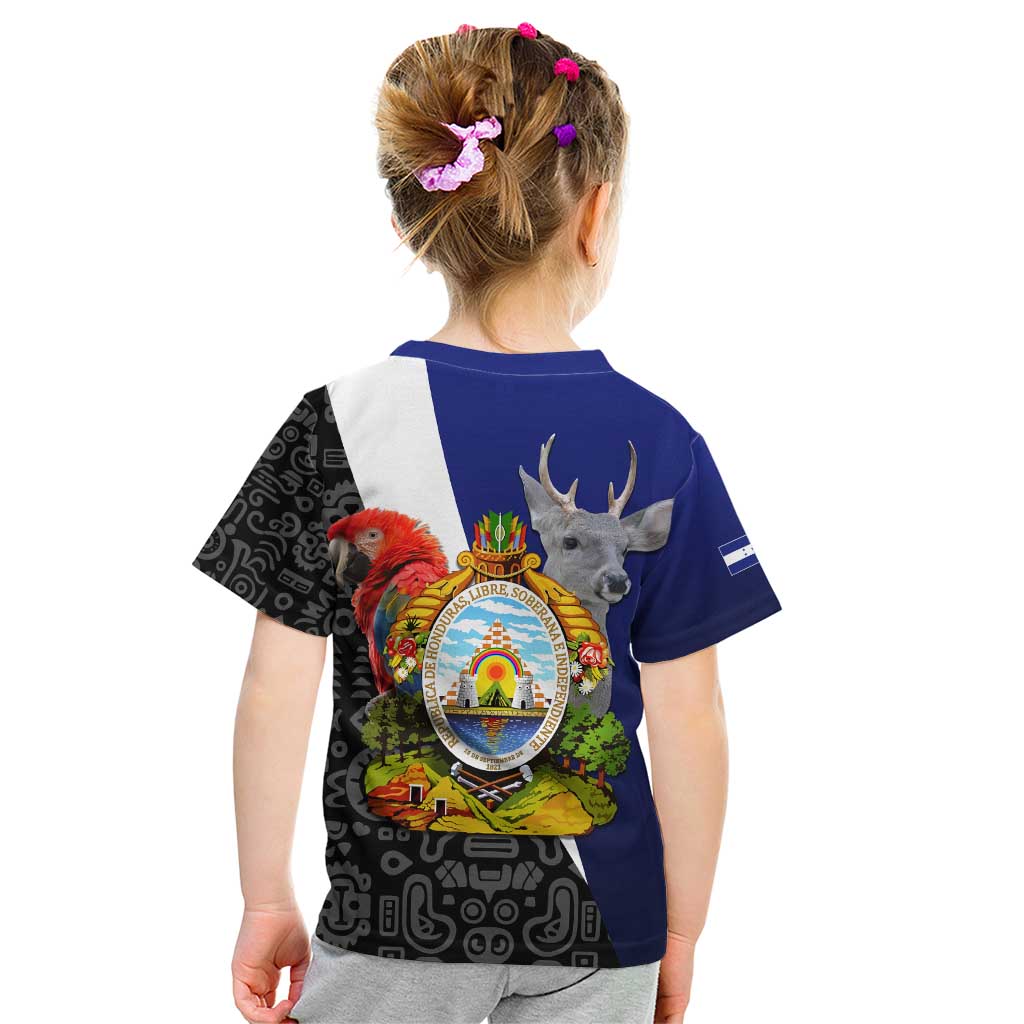 Honduras Coat of Arms Kid T Shirt Traditional Patterns & National Symbol