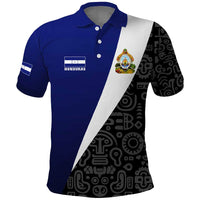 Honduras Coat of Arms Polo Shirt Traditional Patterns & National Symbol