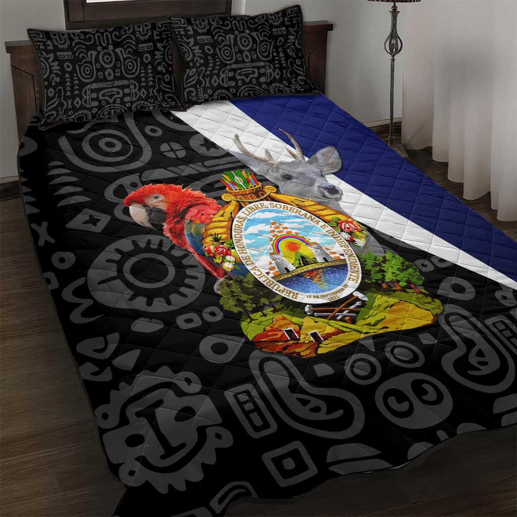 Honduras Coat of Arms Quilt Bed Set Traditional Patterns & National Symbol