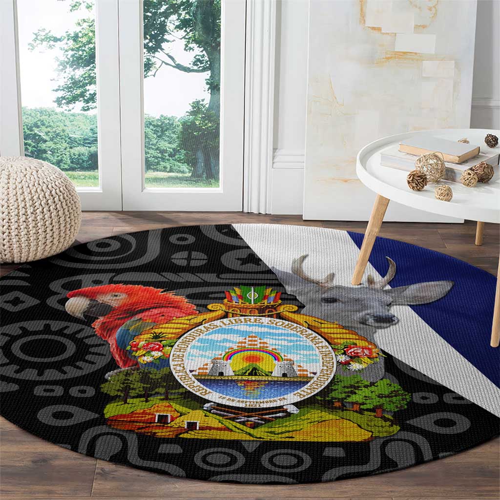 Honduras Coat of Arms Round Carpet Traditional Patterns & National Symbol