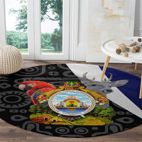 Honduras Coat of Arms Round Carpet Traditional Patterns & National Symbol