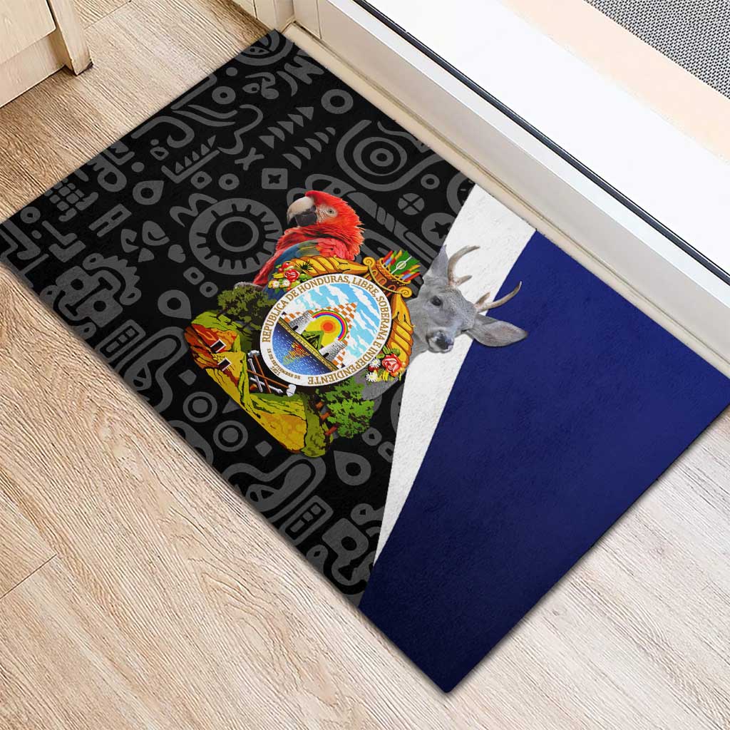 Honduras Coat of Arms Rubber Doormat Traditional Patterns & National Symbol
