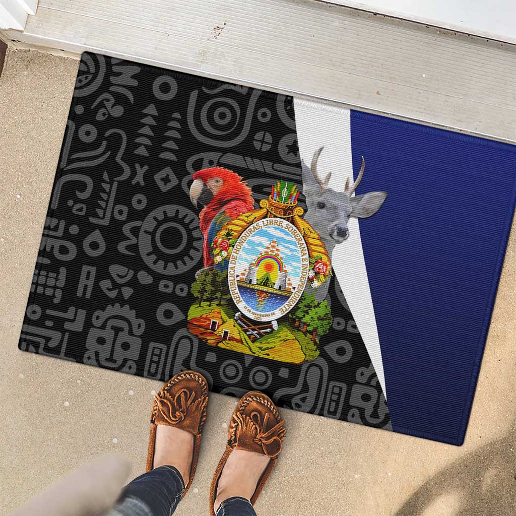 Honduras Coat of Arms Rubber Doormat Traditional Patterns & National Symbol