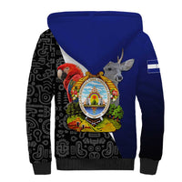 Honduras Coat of Arms Sherpa Hoodie Traditional Patterns & National Symbol