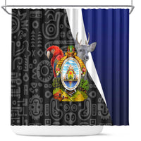 Honduras Coat of Arms Shower Curtain Traditional Patterns & National Symbol