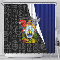 Honduras Coat of Arms Shower Curtain Traditional Patterns & National Symbol