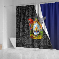 Honduras Coat of Arms Shower Curtain Traditional Patterns & National Symbol