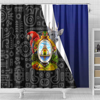 Honduras Coat of Arms Shower Curtain Traditional Patterns & National Symbol