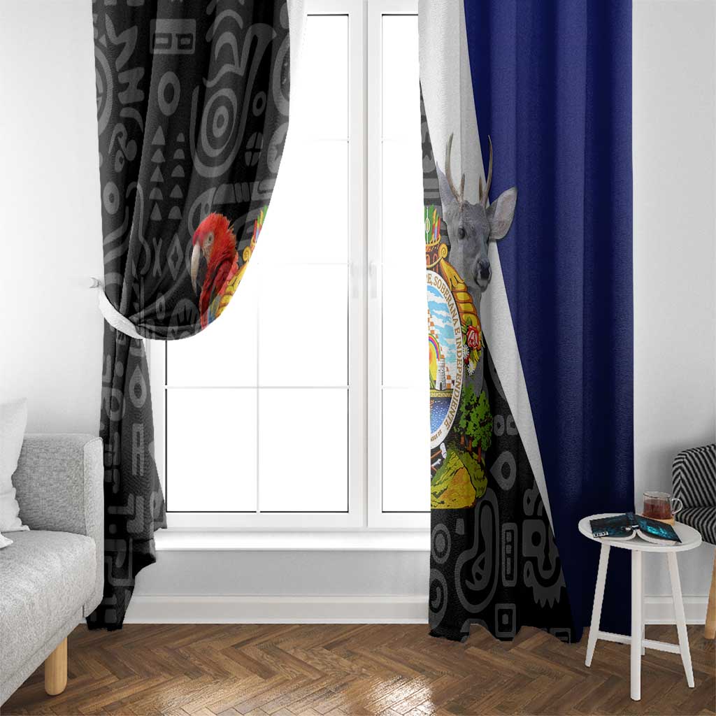 Honduras Coat of Arms Window Curtain Traditional Patterns & National Symbol