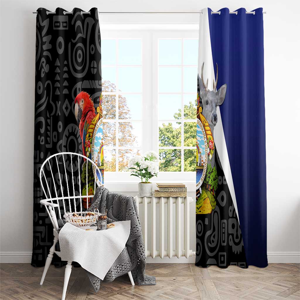 Honduras Coat of Arms Window Curtain Traditional Patterns & National Symbol
