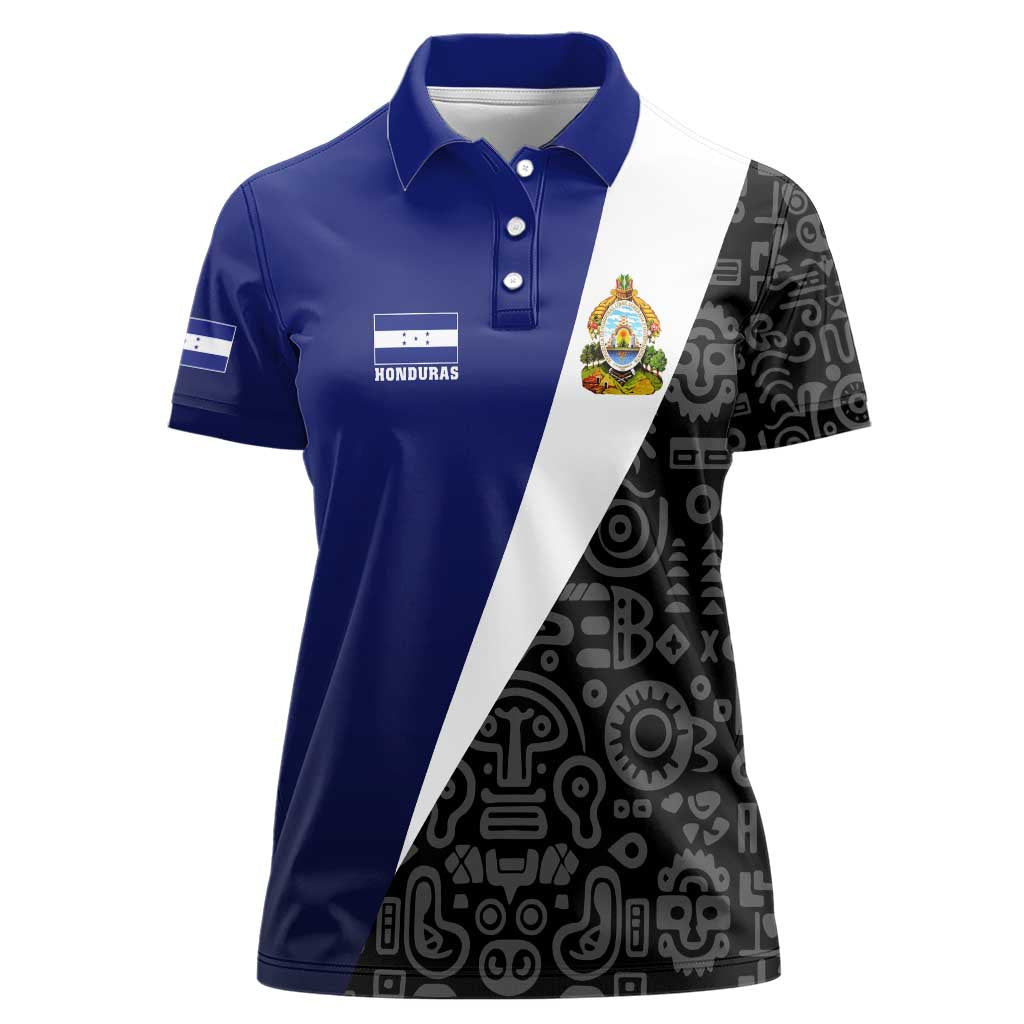 Honduras Coat of Arms Women Polo Shirt Traditional Patterns & National Symbol