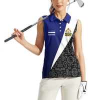 Honduras Coat of Arms Women Sleeveless Polo Shirt Traditional Patterns & National Symbol
